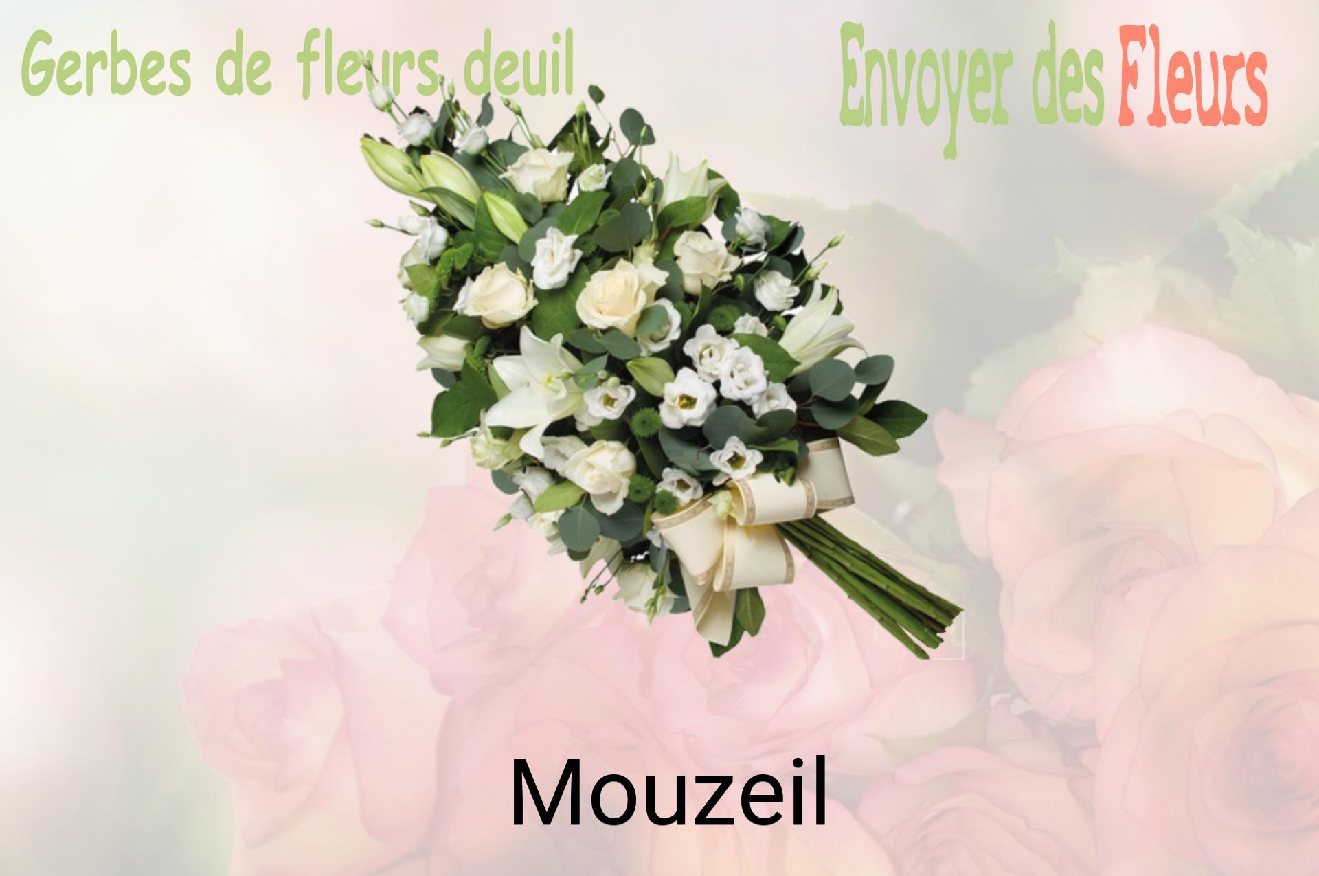 Gerbe de fleurs de deuil livrée à Mouzeil